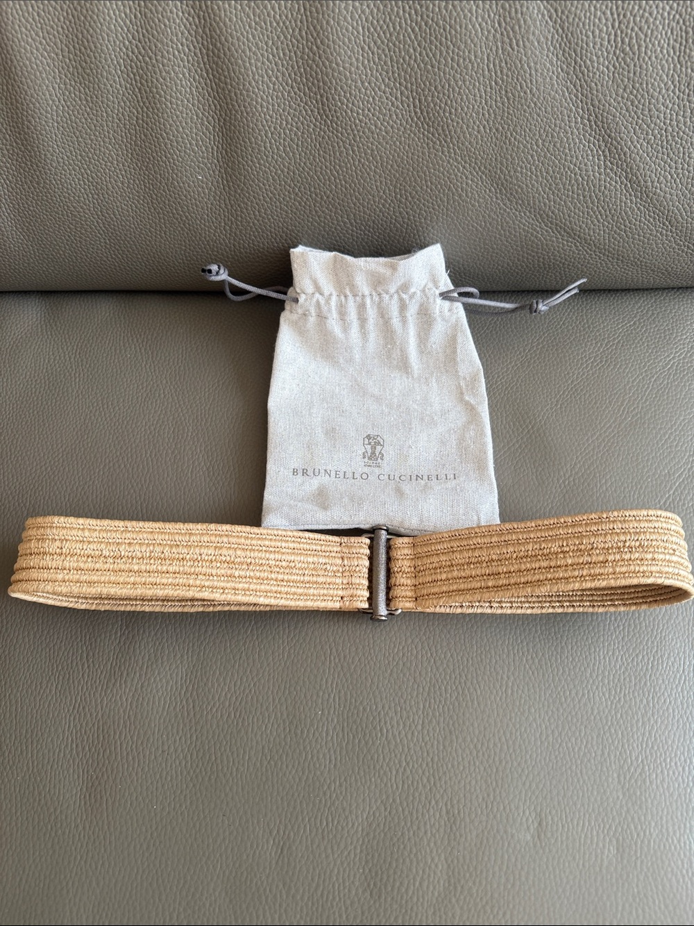 NEW Auth Brunello Cucinelli BELT sz M w/dust bag Made in Italy 29.5”/75 cm - Picture 5 of 10